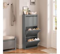 Meuble Chaussure WOLTU - Armoire Chaussure Étroit en Métal - Sans assemblage - Gris Clair W0ITT5752