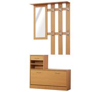 meuble chaussures HOMCOM Bois 90x24x191cm Beige