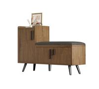 Meuble Coffre Armoire à Chaussures Style Scandinave d'entrée et salon ,L100 x P40 x H58 cm, espace rangement, tabouret rembourrés