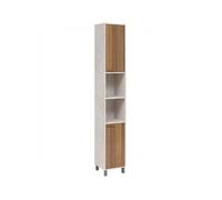 Meuble Colonne de Rangement avec étagères amovibles et 2 portes - Longueur 32 x Profondeur 30 x Hauteur 194 cm