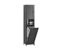 Meuble Colonne de Salle de Bain BZR124-DG SoBuy - Gris - 40x37x170cm