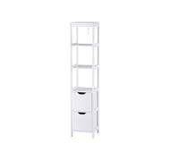 Meuble colonne salle de bain - kleankin - armoire haute rangement 3 étagères 2 tiroirs mobilier intérieur - bois - 30x30x144cm