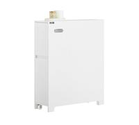 BZR111-W Armoire WC Toilettes Compact, Meuble de Rangement Salle de Bain Etroit sur