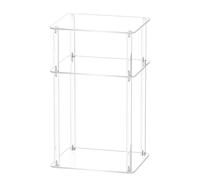 Meuble compact à 3 niveaux - Table d'appoint en acrylique, table de chevet moderne minimaliste transparente | Table d'appoint élégante avec cadre ouvert et finition lisse, accent décoratif pour salon