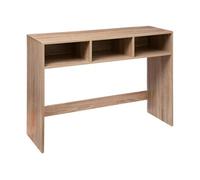 Meuble Console Bois clair 3 niches de rangement H 75 cm