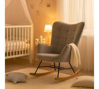 MEUBLE COSY Chaise Berçante pour Allaitement Bébé, Fauteuil Nursing Confortable, Siège Rembourré et Sécurisé pour Nursery, Bois Massif, Idéal Chambre d’Enfant