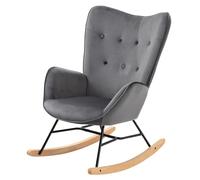 MEUBLE COSY Chaise Berçante pour Allaitement Bébé, Fauteuil Nursing Confortable, Siège Rembourré et Sécurisé pour Nursery, Chambre d’Enfant, Velours