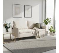 Meuble Cosy Petit Canapé 2 Places avec Coffre de Rangement et Ports USB, Accoudoirs en Tissu, Style Moderne pour Salon Chambre et Appartement, Beige