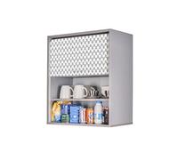 Meuble Cuisine Alu 60x72 Face Imprimée - Vagues Grises 810 - L 60 x l 35 x H 72 cm