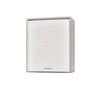 Meuble Cuisine Alu Rideau Chêne Noir ou Blanc 2 Etagères L 60 H 72 P 35 cm - Blanc - L 60 x l 35 x H 72 cm
