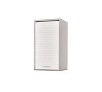 Meuble Cuisine Alu Rideau Chêne Noir ou Blanc 2 Tablettes L 40 H 72 P 35 cm - Blanc - L 40 x l 35 x H 72 cm