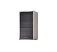 Meuble Cuisine Alu Rideau Chêne Noir ou Blanc 2 Tablettes L 40 H 72 P 35 cm - Noir - L 40 x l 35 x H 72 cm Aluminium G