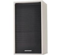 Meuble Cuisine Blanc Rideau Chêne Noir ou Alu 2 Etagères Larg 40 H 72 P 35 cm - Noir - L 40 x l 35 x H 72 cm Blanc G