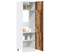 Meuble cuisine,charge 65 kg,Design Moderne,Armoire de réfrigérateur - ""Lyon"" vieux - bois 60x57x207cm 915819