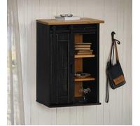 Meuble cuisine,charge 65 kg,Design mural,Moderne - HALDEN porte coulissante noir 49x22,5x70cm 788071