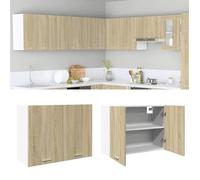 Meuble cuisine,charge 65 kg,Design mural,Moderne - ""Lyon"" Chêne sonoma 80x31x60cm Aggloméré 240424