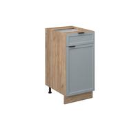 Meuble cuisine Fame-Line, 40cm sans PT, Bleu clair-gris/Chêne de force doré, Vicco 50744