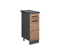Meuble cuisine R-Line, 30cm, PT Anthracite, Chêne de force doré/Anthracite, Vicco 46594