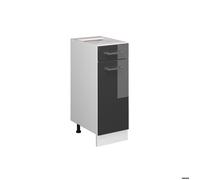 Vicco Meuble Cuisine R-Line, Anthracite Haute Brillance, 30cm | 1 Tiroir · Sans plan de travail · Pieds réglables en hauteur · 1 Porte · Librement combinable