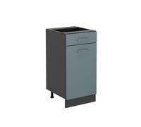 Meuble cuisine R-Line, 40cm sans PT, Bleu-gris/Anthracite, Vicco 41055