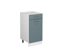 Vicco Meuble Cuisine R-Line, Bleu-Gris, 40cm | 1 Tiroir · Sans plan de travail · Pieds réglables en hauteur · ✓ Accès facile · Librement combinable