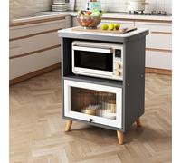 Meuble Cuisine Rangement Bas Armoire de Rangement Cuisine Colonne, Étagère de Rangement À 3 Niveaux, Meuble Cuisine Rangement pour Four À Micro-Ondes(Grey,40cm)
