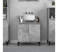 Meuble d évier gris béton 58x33x60 cm bois d ingénierie Gris G