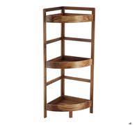 Tendance - Meuble d'Angle 3 Etagères Acacia - Acacia - Salle de Bain - Petit Mobilier