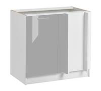 Meuble d'angle bas Eco Gris Brillant 1 porte L 105 cm - Cuisineandcie