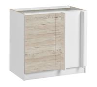 Meuble d'angle bas Eco Noyer blanchi 1 porte L 105 cm - Cuisineandcie