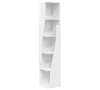 Meuble d'angle Blanc brillant 27,5x27x140cm Bois d'ingénierie