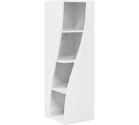 Meuble d'angle Blanc brillant 32x32x102cm Bois d'ingénierie