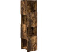 Meuble d'angle Chêne fumé 25,5x25x102cm Bois d'ingénierie
