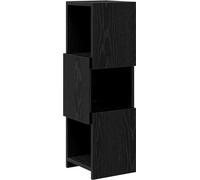 Meuble d'angle Chêne noir 25,5x25x80cm Bois d'ingénierie