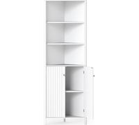 Meuble d'angle de cuisine, 2 portes et 5 étagères, blanc, hauteur 173 cm (68 po)