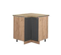 Meuble d'angle Fame-Line, 80.5cm, PT Chêne, Anthracite-or/Chêne de force doré, Vicco 46015