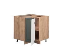 Meuble d'angle Fame-Line, 80.5cm, PT Marbre, Vert Or Campagne/Chêne de force doré, Vicco 45597