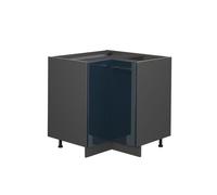 Meuble d'angle Fame-Line, 80.5cm sans PT, Bleu foncé brillant/Anthracite, Vicco 48813