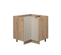 Meuble d'angle Fame-Line, 80.5cm sans PT, GrisBeige/Chêne de force doré, Vicco 50323