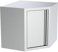 Meuble d'angle mural Combisteel avec 1 porte à charnières en acier inoxydable 700/700 x 700 x 650 mm