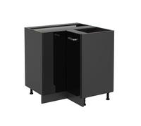 Meuble d'angle R-Line, 75.6cm sans PT, Noir Haute brillance/Anthracite, Vicco 41066