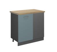 Meuble d'angle R-Line, 86cm, PT Chêne, Bleu-gris/Anthracite, Vicco 46499