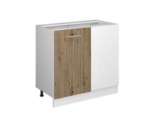 Meuble d'angle R-Line, 86cm sans PT, Chêne Artisan/Blanc, Vicco 49181