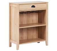 Meuble d'Appoint Traditionnel en Bois avec Tiroir et Porte-Verres Meuble de