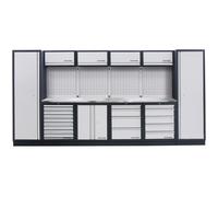 Meuble d'atelier modulaire 6 éléments plan de travail inox MOBILIO KRAFTWERK