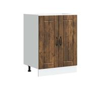 vidaXL Meuble de base de lavabo Lucca chêne fumé bois d'ingénierie