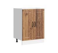 vidaXL Meuble de base de lavabo Lucca vieux bois bois d'ingénierie