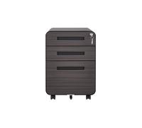 Meuble de bureau - Caisson mobile - 3 tiroirs - 46 x 40 x 58 cm - Métal noir