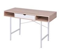 vidaXL Bureau avec 1 tiroir Chêne et blanc