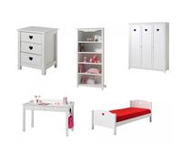 Meuble de chambre enfant - Vipack - Amori - Bois Blanc - Lit classique - 159x57x190cm